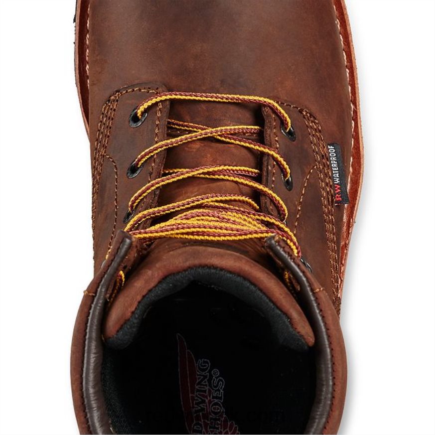 arbejde - stil 6617 handelsmands 6-tommers vandtæt sikkerhedståstøvle med sidelynlås Brun 4228HT85 Red Wing