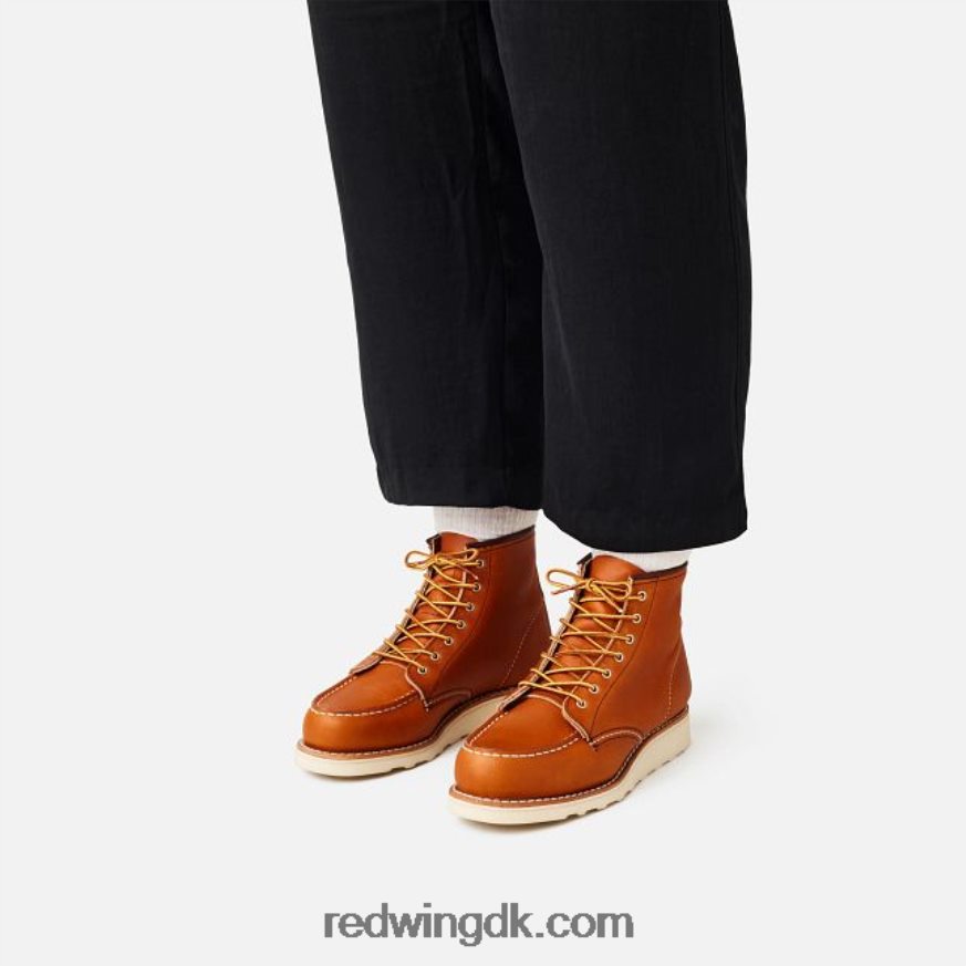 heritage - style 3373 6-tommer klassisk moc korte støvle til kvinder i boundary læder oro 4228HT187 Red Wing