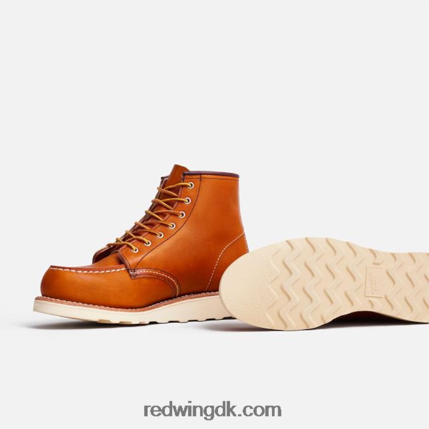 heritage - style 3373 6-tommer klassisk moc korte støvle til kvinder i boundary læder oro 4228HT187 Red Wing