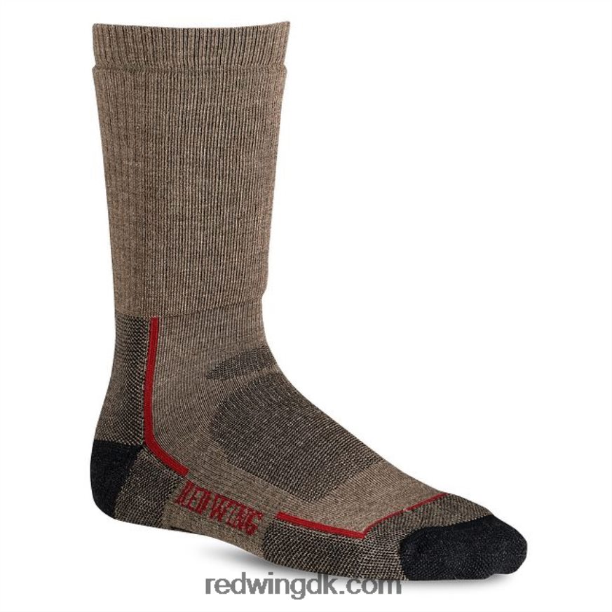 style 97663 uldsok med dyb tåhætte - 3-pak mænds besætningssok med dyb tåhætte 3-pak Brun 4228HT221 Red Wing