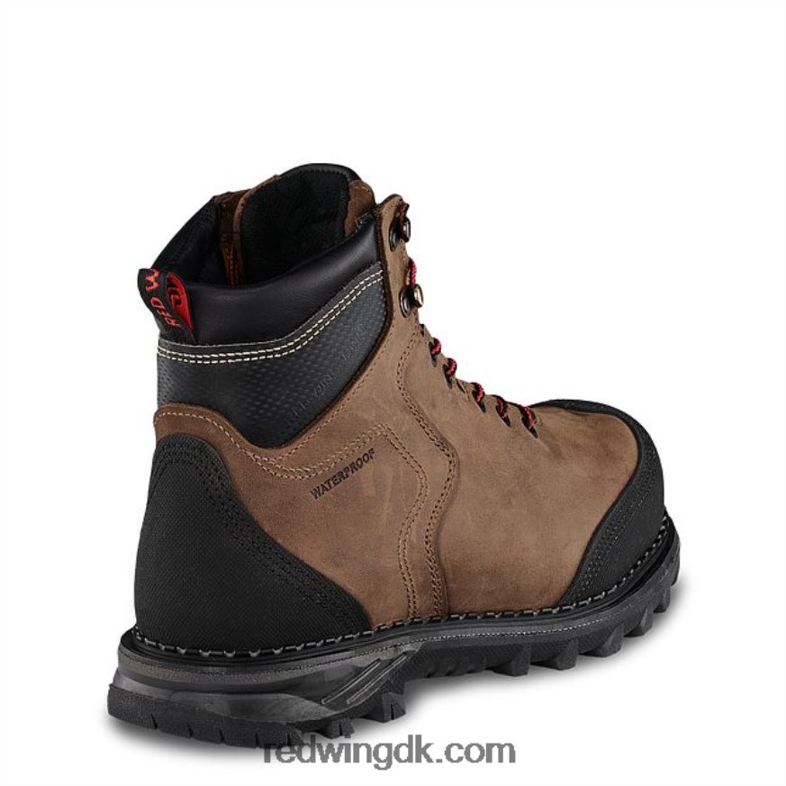work - style 2411 burnside herre 6-tommer vandtæt sikkerhedstå støvle Brun 4228HT107 Red Wing