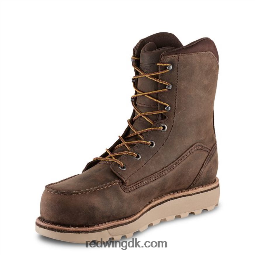 work - style 2418 traktion tred herre 8-tommer vandtæt sikkerhedstå støvle tan 4228HT126 Red Wing